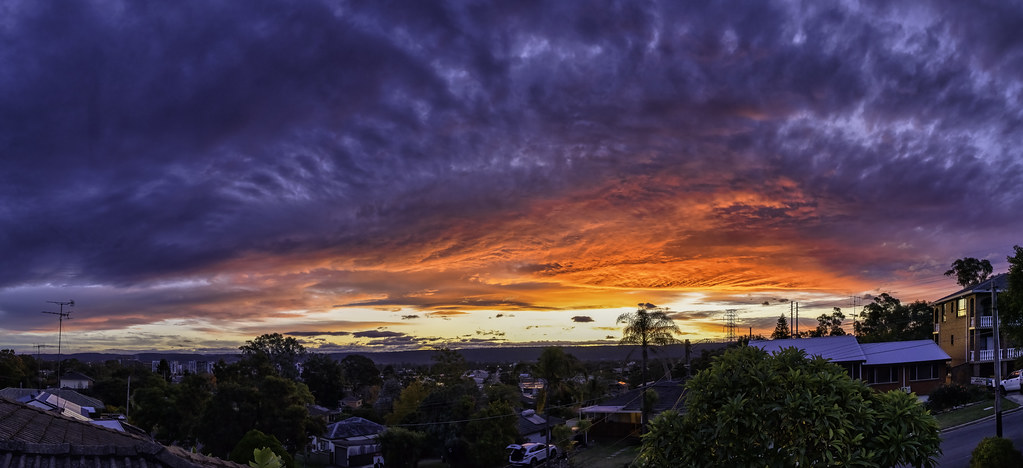 Sunset at Penrith NSW.