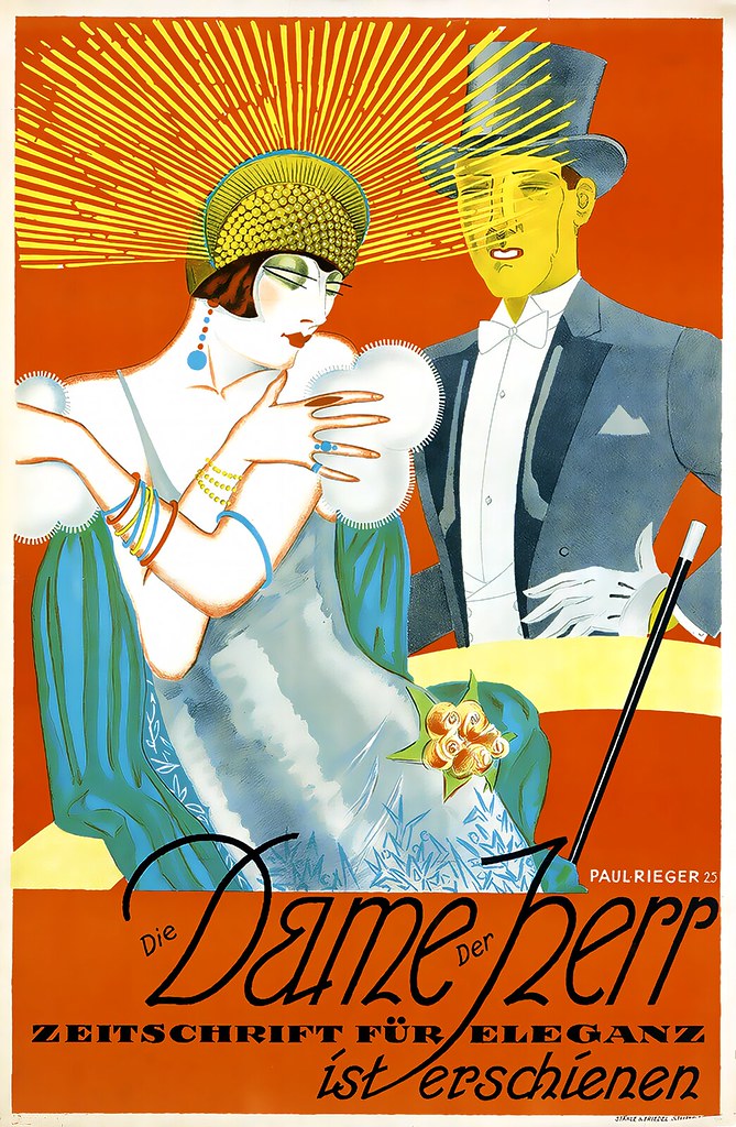 RIEGER, Paul. Die Dame der Herr, Zeitschrift für Eleganz ist erschienen, 1925.