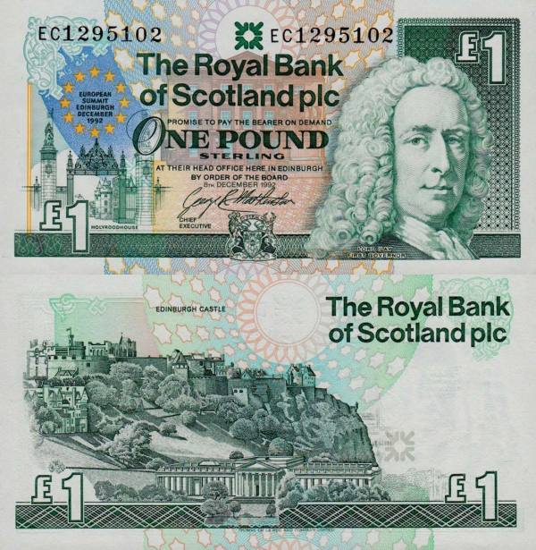 Scotland p356a 1 Pound 1992