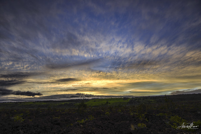 Sunset in Hawaii, the big island