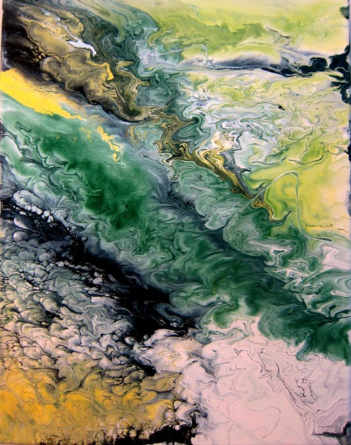 flow acrylic art where the waters flow deep