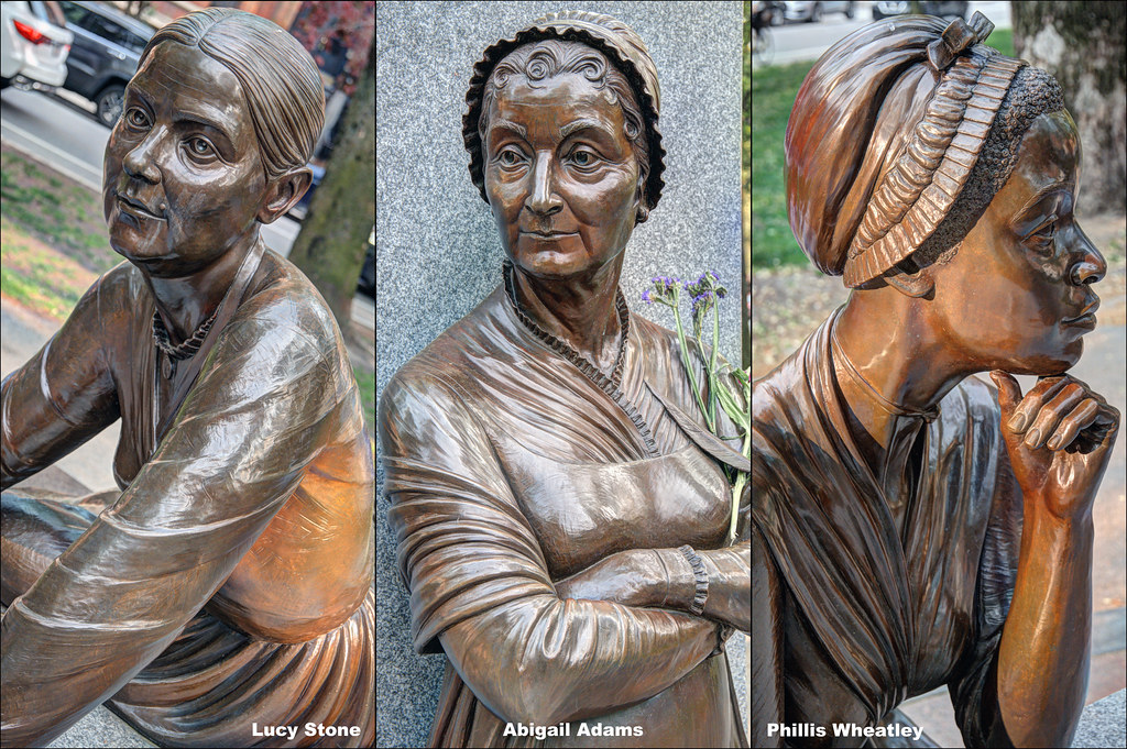 US MA Boston Commonwealth Ave-Back Bay 0961 Boston Women's Memorial montage