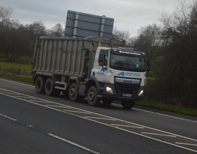 Hoylake Commercials DK67 UYU Driving Along the A5 Passing Gledrid Services