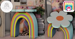 New from crate The Daisy Rainbow Side Table for Pride at Home!