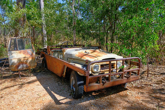 Old 1960s Toyotal Landcruiser Buffalo Catcher - Kakadu National Park, Northern Territory, Australia - 31 May 2023 - Part 1