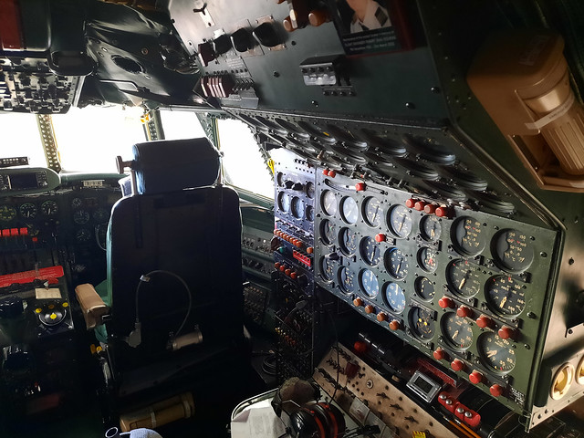 Cockpit of Connie, the flight engineers panel
