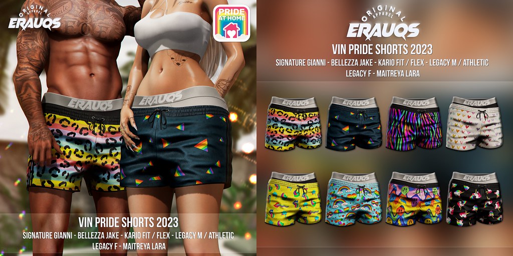[ ERAUQS ] – Vin Pride Shorts 2023 @ Pride at Home