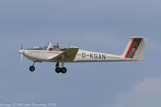 D-KGAN - 1985 build Valentin Taifun 17E, departing from Sywell during AeroExpo 2016