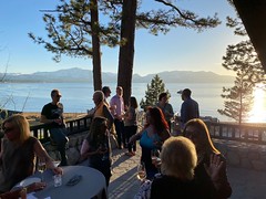 End of a successful day 3 overlooking Lake Tahoe at sunset. 2023 Andiamo Gold Country Grand Tour 1000 miles of Californiau2019s best driving roads & attractions 5 days/4 nights, five-star accommodations Great people, significant automobiles Route design by