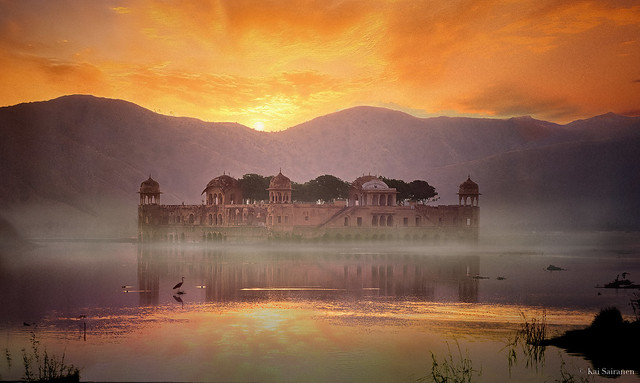 Sunrise at Jal Mahal Lake Palace - Rajasthan 1988