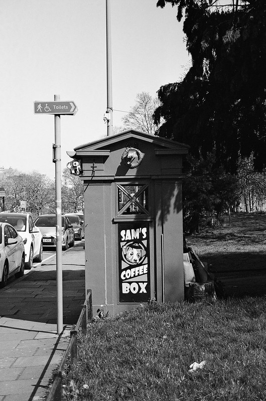 Sam's Coffee Box, Edinburgh. EOS-1N, 2023