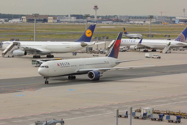 N176DZ, Delta Airlines 767 at Frankfurt, 16 July 2014,