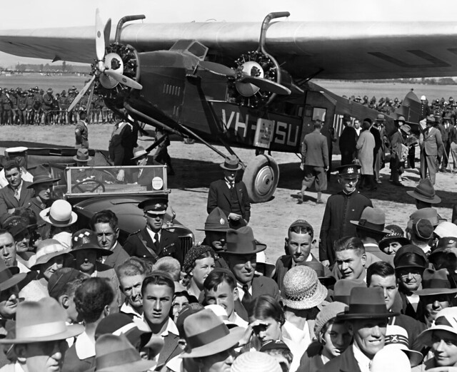 1933 Southern Cross at Wigram Aerodrome, Christchurch, 6 Mar 1933.