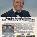 Wed, 1978-03-01 00:00 - Magazine Ad, Medicine
Datril 500, Bristol-Meyers
Featuring Actor/Movie Star, John Wayne
McCall's, 1978-03