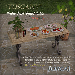 [CIRCA] - Tuscany - Patio Food Buffet Table - Savoury