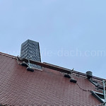 Schiefer Schuppendeckung an Schornstein in Eilenburg