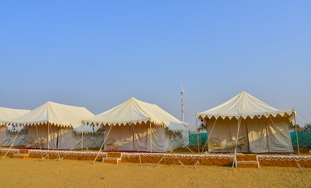 Beautiful tent camp in the Thar Desert