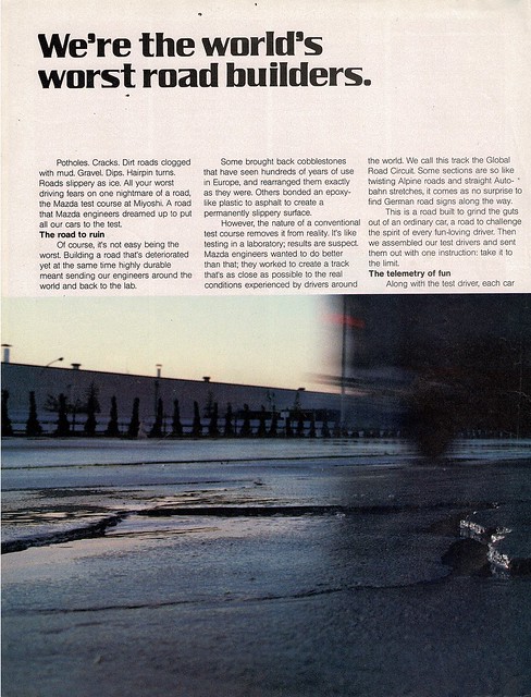1986 Mazda Suspension Page 1 Aussie Original Magazine Advertisement