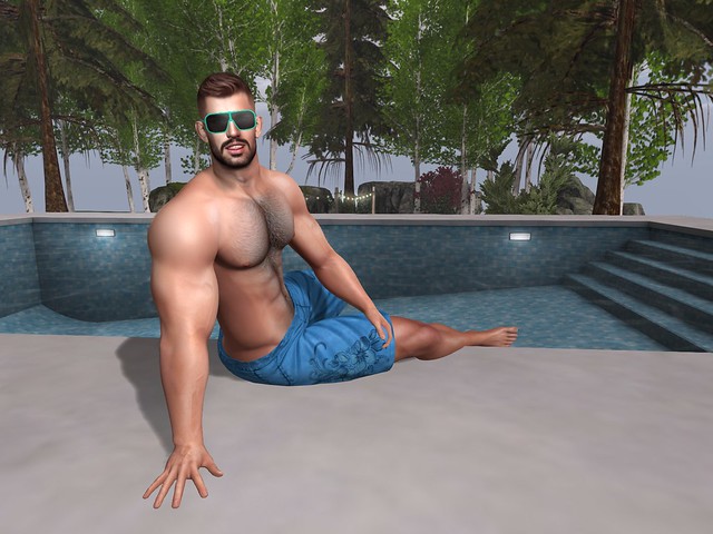 Chilling out at the pool