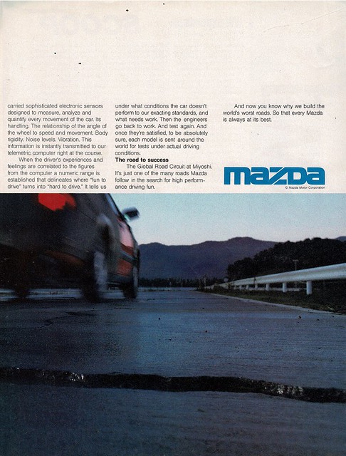 1986 Mazda Suspension Page 2 Aussie Original Magazine Advertisement