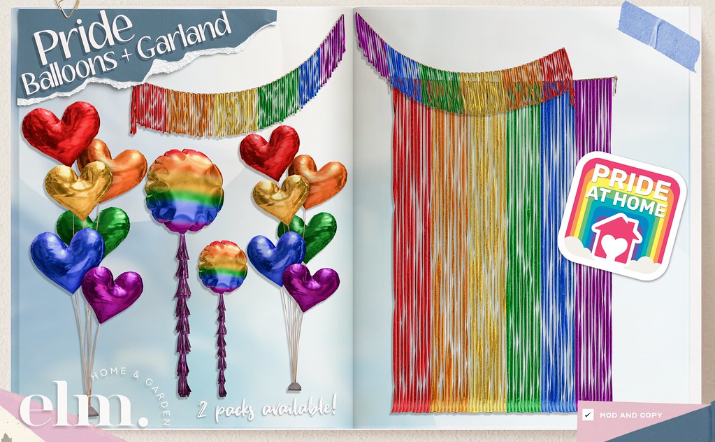 Elm. Pride Garland + Balloons