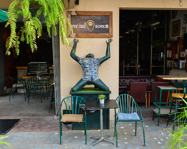 Vintage coffee shop in Vientiane, Laos
