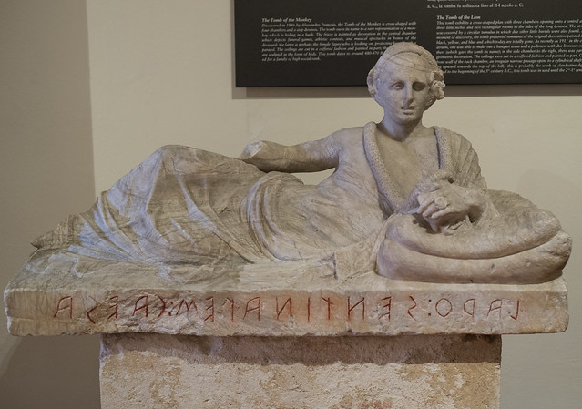 Etruscan alabaster urn of Larth Sentinate Caesa
