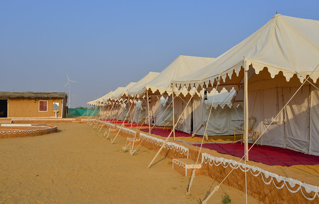Beautiful tent camp in the Thar Desert