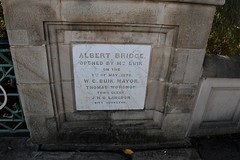 Adelaide - Commemorative stone of the Albert Bridge opened to traffic 7 May 1879 by Mrs Buik, mayoress. South Australia
