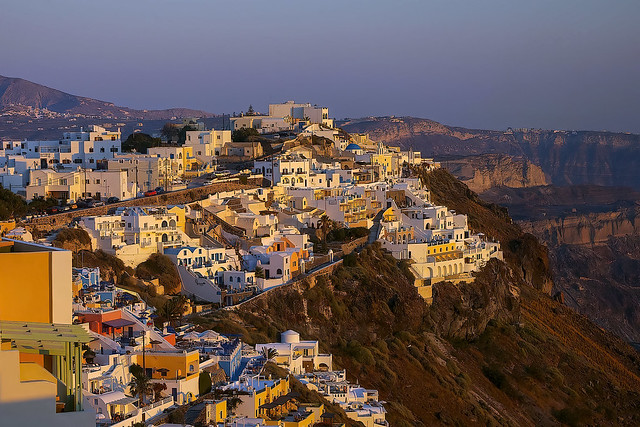 Fira at Sunset, Santorini Island, Greece