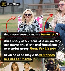 We all have political views, but only some of us choose to use violence and fear to achieve our political goals. And when all is said and done, even moms at soccer practice can be terrorists. #momsforliberty #terrorism #whitenationalism #domesticterrorism