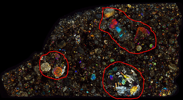 NWA 7859 Meteorite Thin Section - XPL HDR