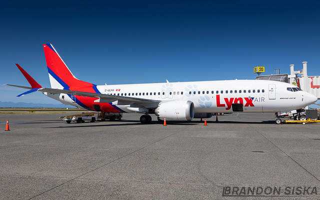 C-GLYX Lynx Air Boeing 737-8 MAX@YVR 05Jun23
