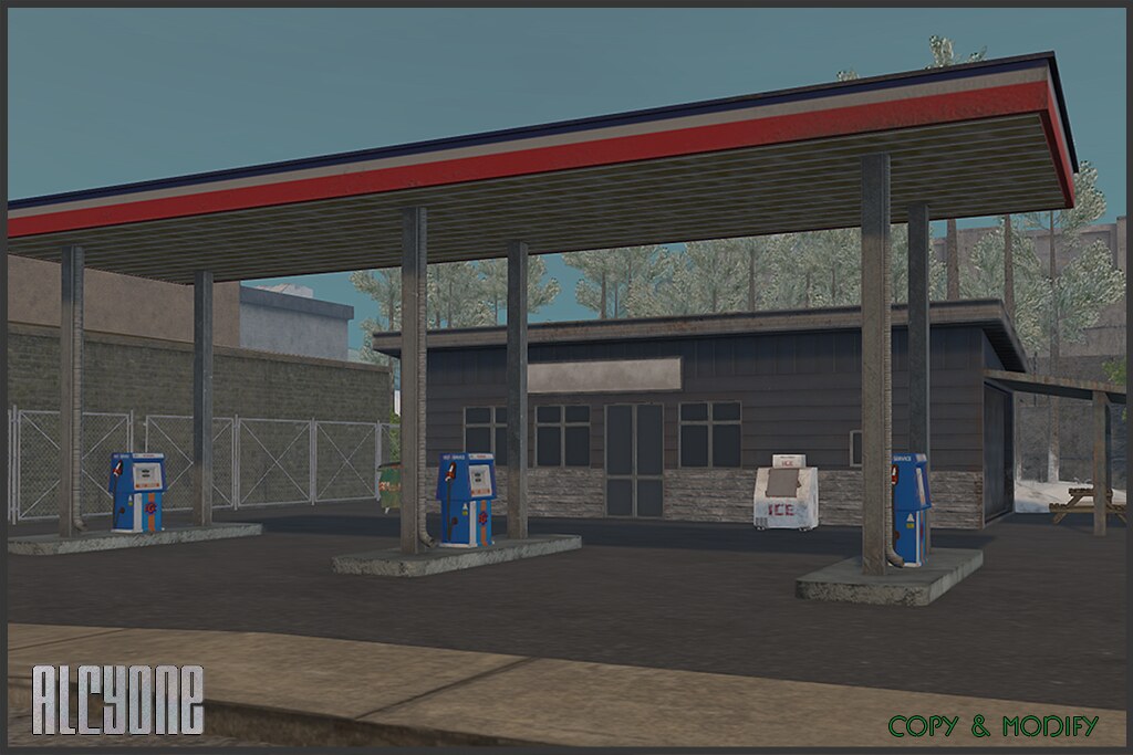 Gas Station & Pumps