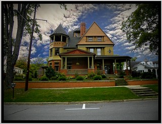 Homer NY ~ Historical District ~ Eastlake Queen Anne Mansion ~  Historical District -  Gable  Design  - Architecture