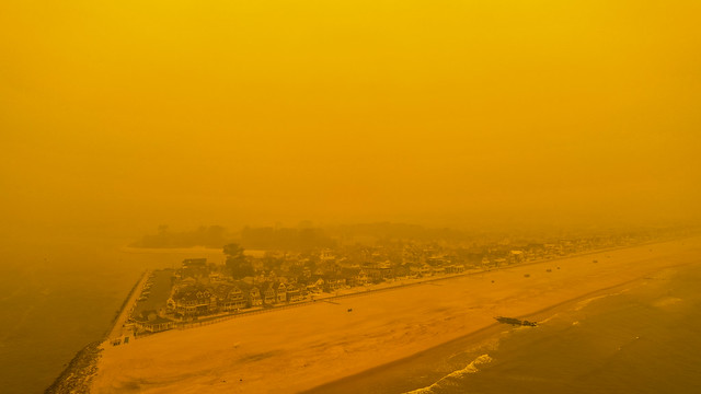 A plume of Canadian wildfire smoke darkens the Manasquan skies.