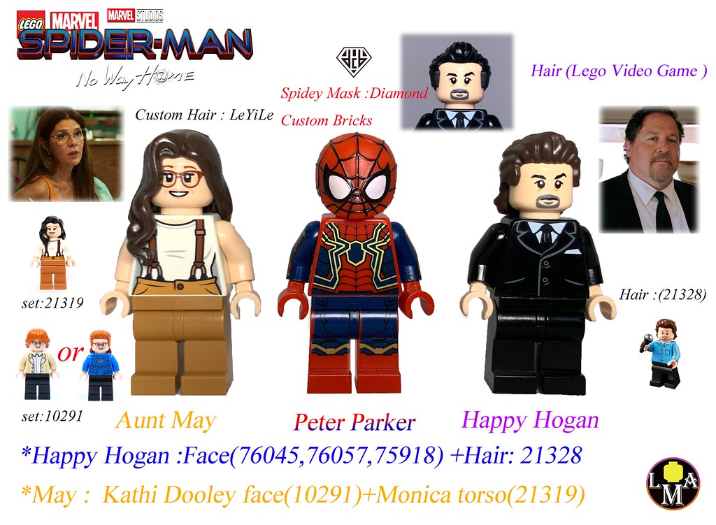 MOC Lego Spiderman :No Way home - Aunt May, Happy Hogan, P…