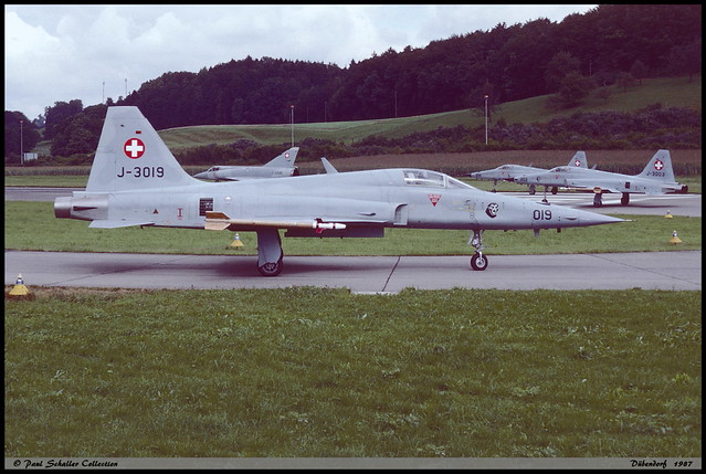 F5 E J-3019 Fliegerstaffel18 Dübendorf aout 1987