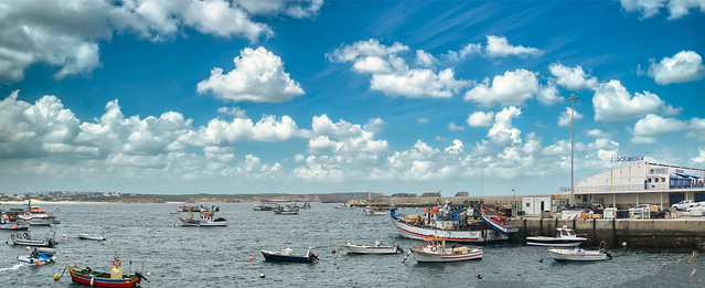 Sagres, Algarve - Panorama with Fisherboats