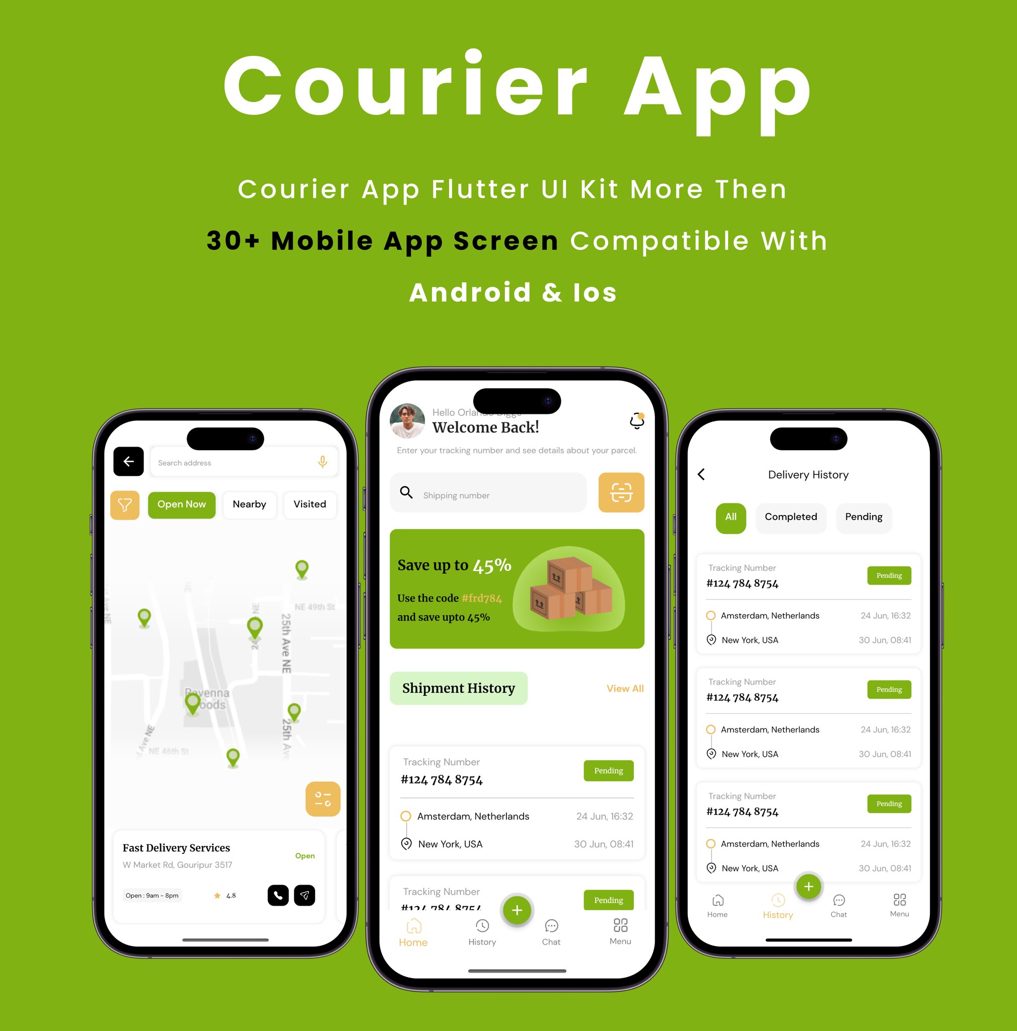 Courier App - Flutter Mobile App Template
