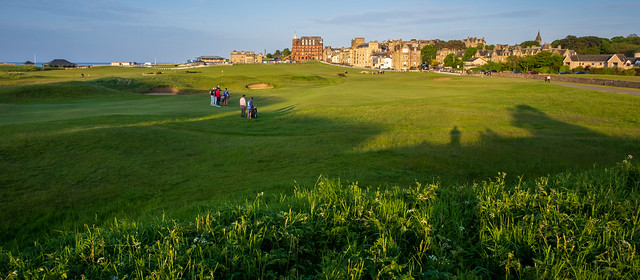 Panorama, 17th & 18th hole, the Old Course at St Andrews