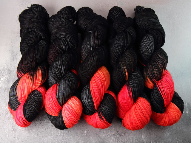 Favourite Sock – pure merino 4 ply/fingering hand dyed superwash wool yarn 100g – ‘Lava Pop’