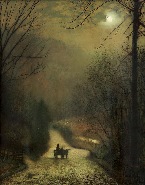 John Atkinson Grimshaw - Forge Valley by Moonlight [1875]