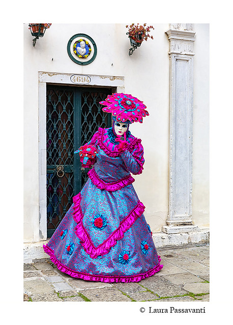 Beautiful lady masks during the Venice carnival