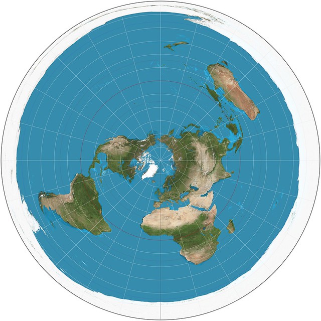 Geography 101 - Azimuthal equidistant projection
