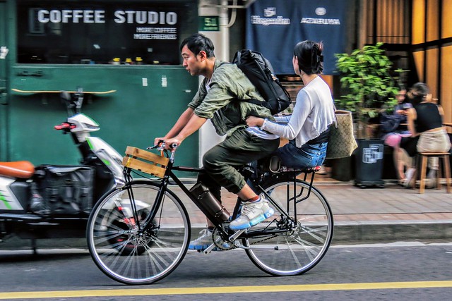 Couple on bike