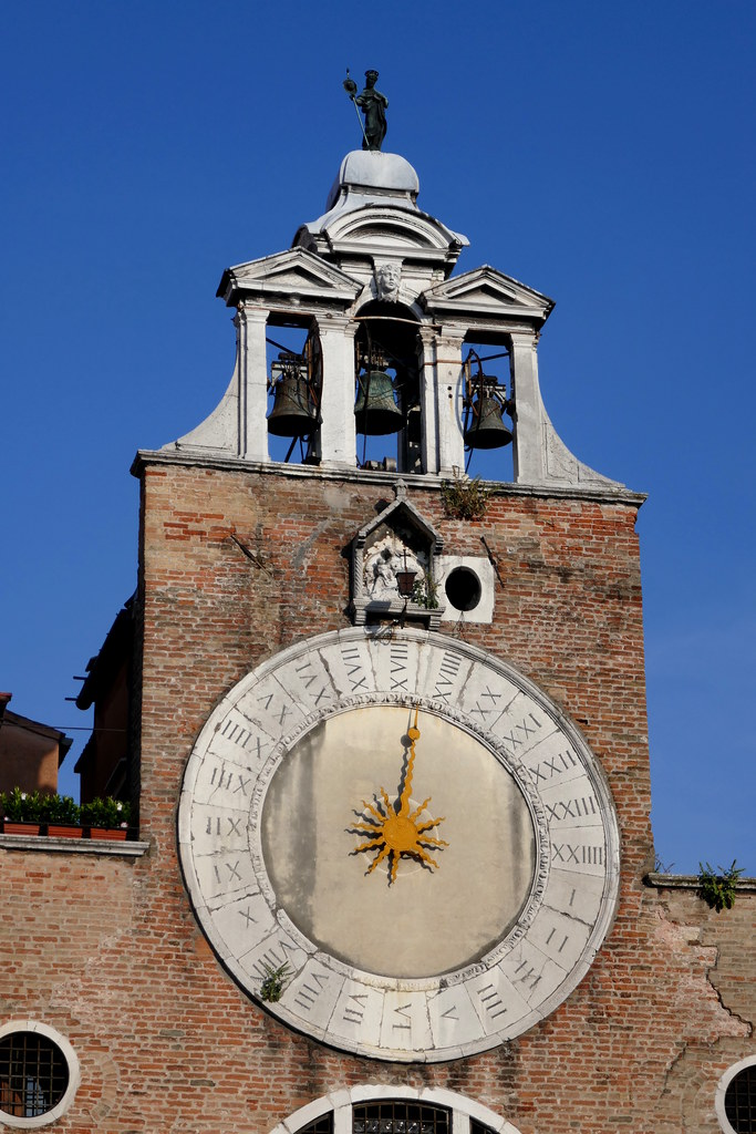 Eglise San Giacomo di Rialto, XIIe siècle, campo de San Giacomo, sestiere de San Polo, Venise, Vénétie, Italie.