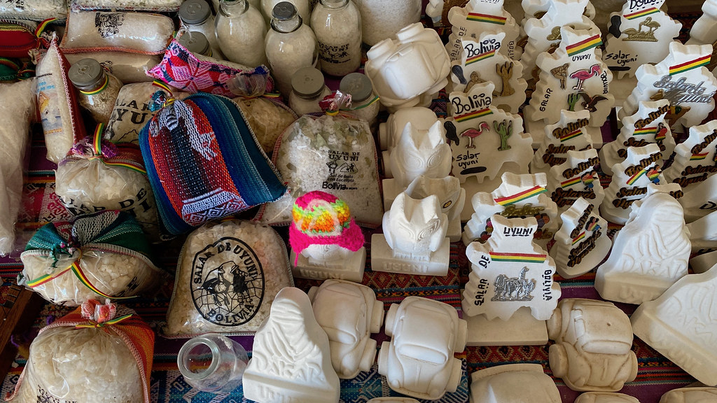 Salt Souvenirs For Sale, Colchani, Salar de Uyuni Salt Flat, Bolivia
