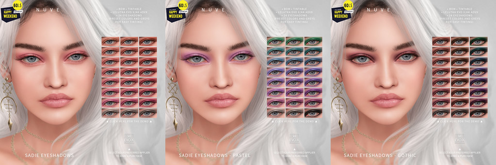 Sadie Eyeshadows – Lelutka Evo X/AK ADVX