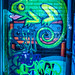 Shy lizard - Colourful street art at Leederville skate Park